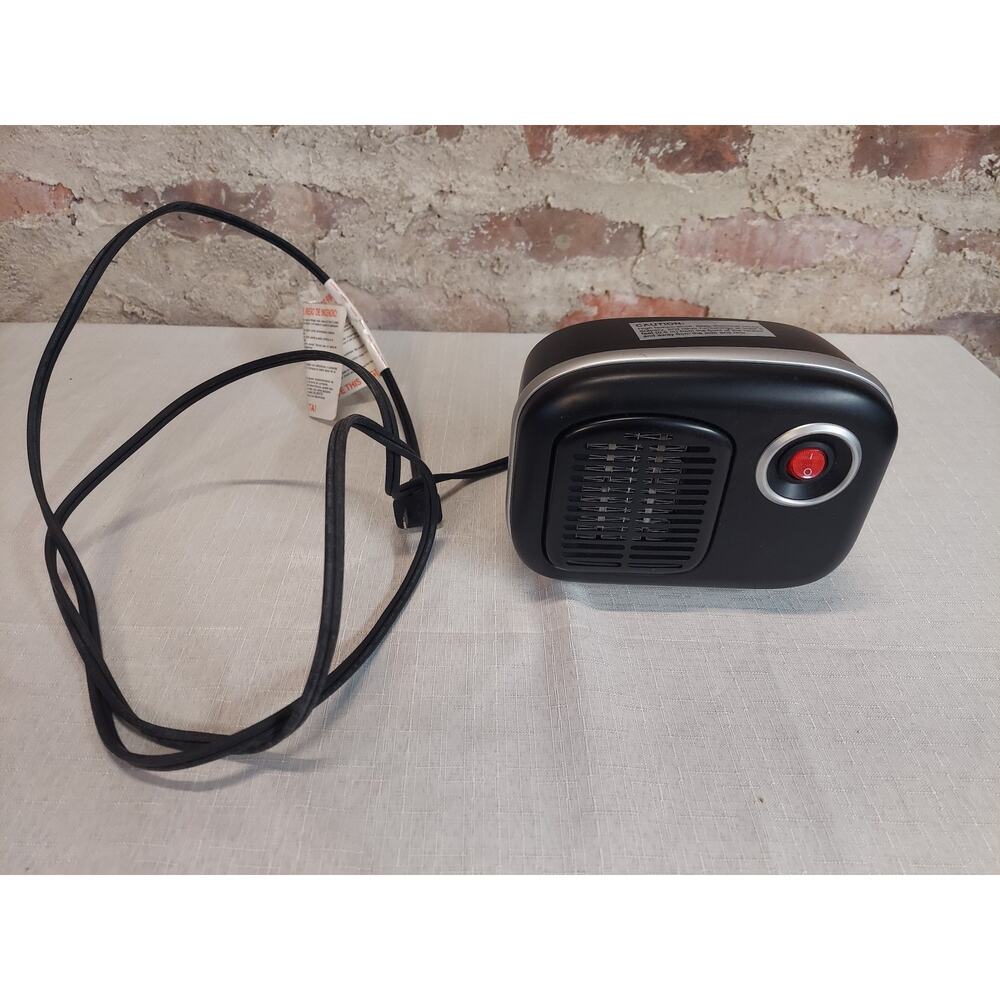Portable Electric Space Heater Compact Personal Mini Black Silver Home Office
